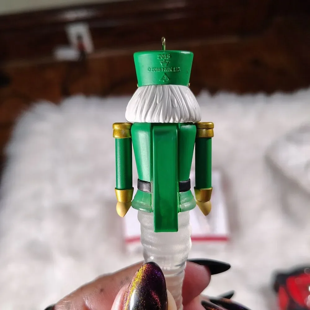 Hallmark Lot Of 2 Cool Icicles Snowman 1st 2013 & Nutcracker 3rd 2015 Ornaments
